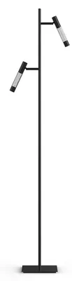 Image de Lampadaire - noir - Alisio -  verre métal - lampe design - LED - 4597ZW - Steinhauer