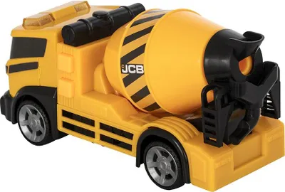 Imagen del producto de Camión mezclador de hormigón JCB de Teamsterz, con luces y sonido, muñeco pequeño, color amarillo. Amarillo, talla única