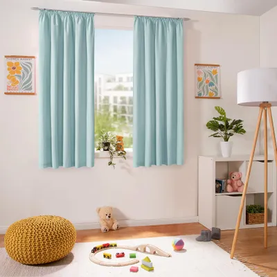 Produktbild von heimtexland ® Dekoschal Baumwolle Uni Gardine Kräuselband Schlaufen Vorhang Blickdicht Natur Typ625 Himmelbau Band HxB 150x135 cm