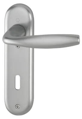 Produktbild von Hoppe kurzschild-Drückergarnitur New York 1810 / 273KP Lochung OB Entfernung 72mm Alu F9 Stahl - 3273080