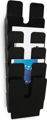 Zdjęcie produktu dla DURABLE Pojemnik na ulotki FLEXIPLUS 6 A4 pionowy, Czarny, 1700008061