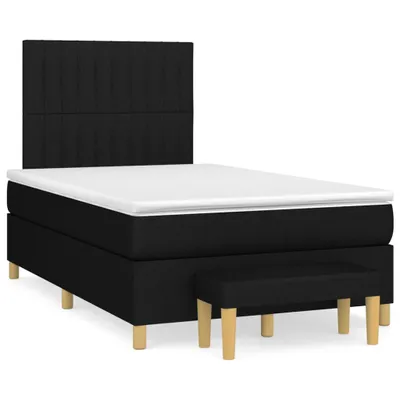 Obrázok produktu pre vidaXL Box spring posteľ s matracom čierna 120x190 cm látka