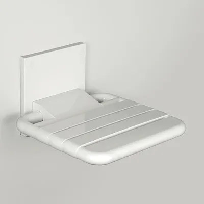 Image de pba 01 siège de douche rabattable 380x400mm, en nylon avec baguettes en nylon