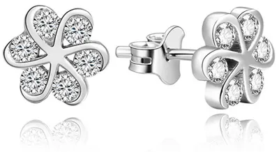 Produktbild von Silver earrings flowers AGUP1199