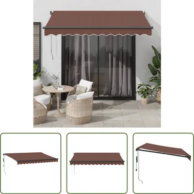 Produktbild von The Living Store Markise Automatisch Braun 350x250 cm