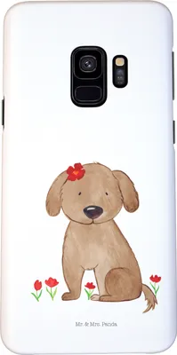 Produktbild von Mr. & Mrs. Panda Samsung Galaxy S9 Handyhülle Hund Dame - Weiß - Geschenk, Frauchen, Hülle, Liebe, Sprüche, Vierbeiner, Handy Case, Liebenswert, Schutzhülle, Cover, Hunde