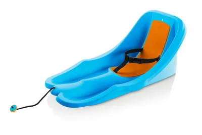 Produktbild von Babyschlitten mit Sicherheitsgurt - BLAU - Ideal, um die Rodelbahn sicher zu runterfahren