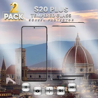 Obrázek produktu pro 2 balení Samsung Galaxy S20 PLUS - 9H tvrzené sklo - Vysoce kvalitní 3D ochrana displeje