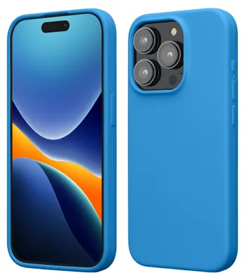 Produktbild von kwmobile Handyhülle für iPhone 15 Pro Hülle, für iPhone 15 Pro Case - Hülle Silikon - kabelloses Laden - Sea Breeze