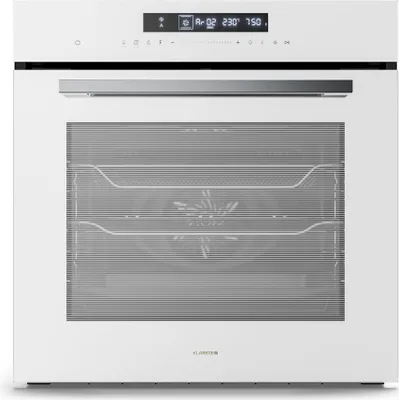 Produktbild von Klarstein Airjet Einbaubackofen 60 cm - 72L, 13 Modi, Airfryer-Funktion, Touch-Steuerung, ++, Emaille, Timer, Kindersicherung, Backofen Einbaugerät, Weiß
