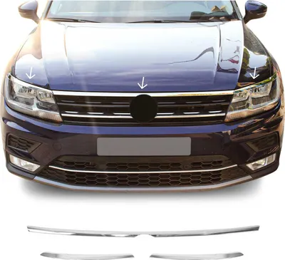 Obrázok produktu pre Lišta predných svetlometov pre VW Tiguan / Allspace 2016-2025 chróm