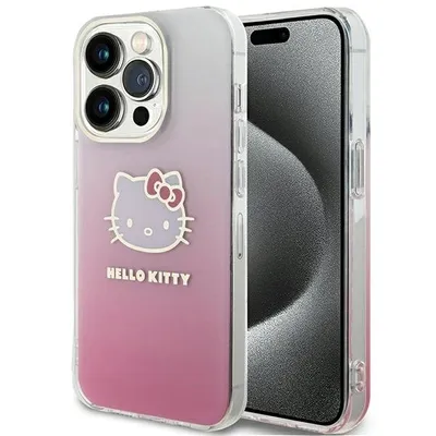 Produktbild von Hello Kitty IML Gradient Electrop Kitty Head - iPhone 14 Pro Hülle (Pink)