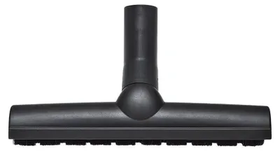 A black vacuum cleaner attachment with a brush strip on the bottom, shown against a white background.
