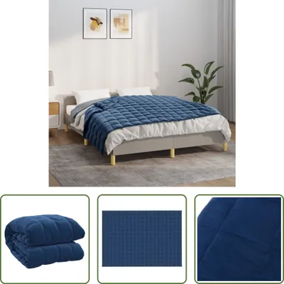 Zdjęcie produktu dla The Living Store Niebieski koc obciążeniowy 140x200 cm 6 kg tkanina