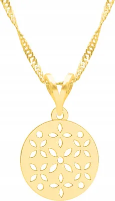 Image de Collier en or Fleur Plante avec fleur Argent 925