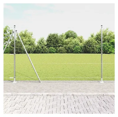 Produktbild von Zaunpfosten Silber 100 x 1,6 m (36 mm Maschen) Stahl Gartenzaun für Hundezaun, Weidezaun, Gartenzaun & Hühnerzaun, Gartennetz