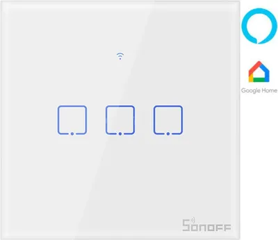 Image de Smart Switch WiFi + RF 433 Sonoff T1 EU TX (3-channel)