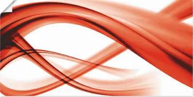 Produktbild von ARTland Poster Abstrakte Komposition (rot) Größe: 40x20 cm