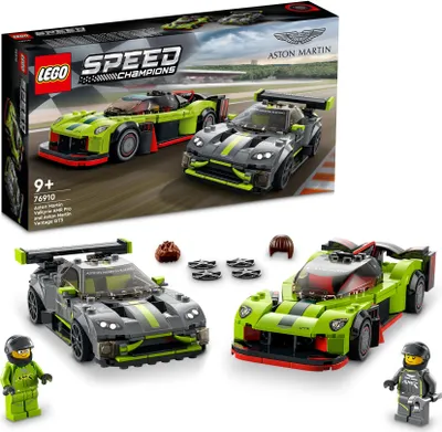 Produktbild von LEGO 76910 Speed Champions Aston Martin Valkyrie AMR Pro & Vantage GT3, Bausatz mit 2 Rennautos, Modellautos für Kinder ab 9 Jahre, 2022 Kollektion