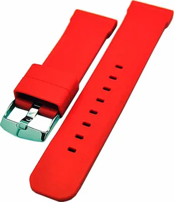 Produktbild von Uhrenarmband Silikon Kautschuk 18mm Diver rot Breitdorn NEU