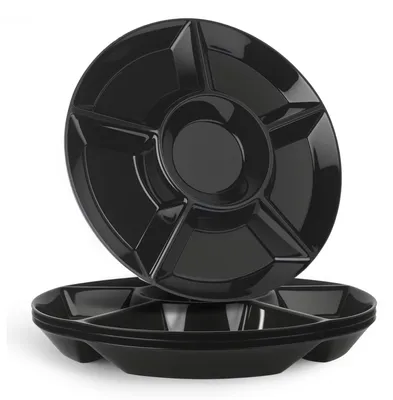 Serviertablett-Set 4-tlg., 6 Fächer, 31,5 cm, Kunststoff, schwarz