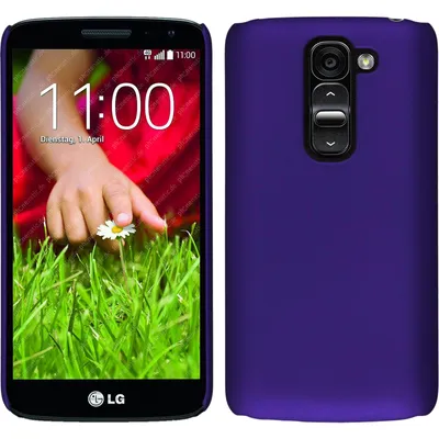 Produktbild von PhoneNatic Case kompatibel mit LG G2 mini - Hülle lila gummiert Hard-case + 2 Schutzfolien