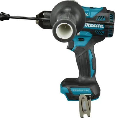 A studio shot of a cordless hammer drill.
