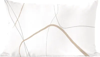 Produktbild von MuchoWow® Zierkissen Sofakissen Wohnzimmer Dekokissen 50x30 cm Abstrakt - Minimalismus - Linienkunst - Wohnzimmerdekoration - Polster mit Photo