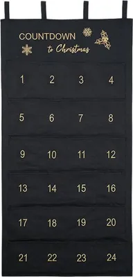 Image de Calendrier de l'Avent en tissu à remplir - Sacs en tissu à décorer soi-même - Sachets cadeaux