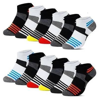 Zdjęcie produktu dla Skarpetki bawełniane damskie męskie do sneakersów oddychające 12 par
