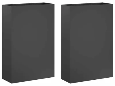 Immagine prodotto di vidaXL Vasi da giardino, 2 pezzi, antracite, 50 x 20 x 75 cm
