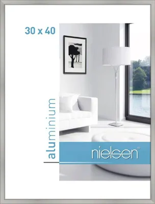 Image de Cadre photo Nielsen Alurahmen Classic, argent mat, verre standard, 30x40 cm