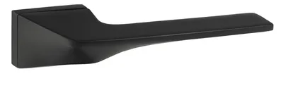 Produktbild von QRS Türklinke VELA Schwarz Matt – Premium Türgriff mit verdeckter Rosette