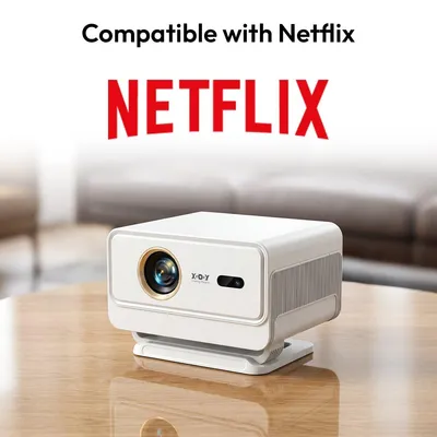 Produktbild von Smart Beamer 4K HD Heimkino Projektor tragbar 700 ANSI Lumen Autofokus Kontrastverhältnis 15000 zu 1 WiFi Bluetooth HDMI USB Android iOS Windows App