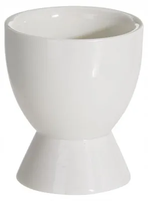 Produktbild von Porzellan Eierbecher weiß 6 cm, klassischer Eierständer für Frühstück, 1 Stück