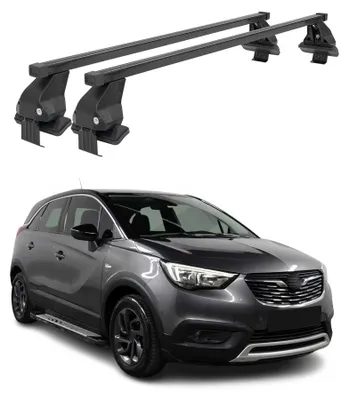 Produktbild von Menabo Dachträger Grundtäger für Opel Crossland X 2017-2020 50kg Alu Schwarz 2x, KI-generiertes Bild