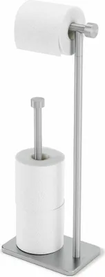 Obrázek produktu pro Umbra Držák toaletního papíru Cappa, volně stojící, s úložným prostorem pro náhradní role, železo, nikl, 52 cm, 1015897-410