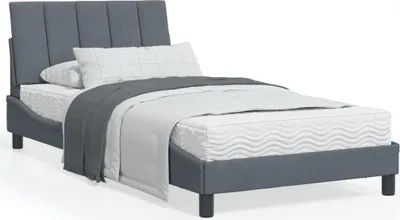 Produktbild von CLORIS Bettgestell mit Kopfteil Dunkelgrau 100x200 cm Samt 2024