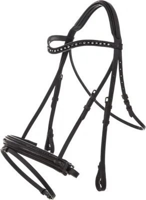 Obrázek produktu pro Jezdecká uzdečka Imperial Snaffle Di Layla Black-Black Croco, velikost:P/S