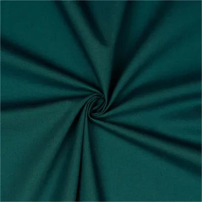 Popeline Baumwollstoff Fahnenstoff ab 1m x 146cm Meterware unifarben 2v2 OEKO-Tex 100 Basicstoff petrolgrün