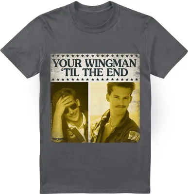 Image de Top Gun - "Til The End" T-shirt pour homme TV6983 (XXL) (Charbon de bois)