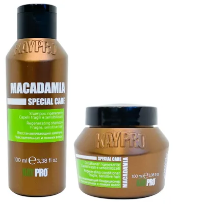 Imagen del producto de Set de champú y mascarilla Kaypro Macadamia Mini, 100 ml
