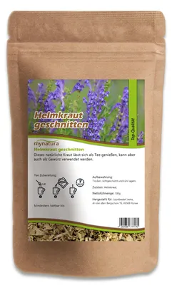 Produktbild von Mynatura Helmkraut getrocknet & geschnitten – ab 100g Beutel - 250g