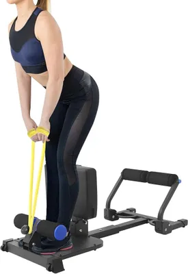 Imagen del producto de Máquina de sentadillas – Banco ajustable para piernas, abdominales, glúteos y muslos – Banco multifuncional con diseño antideslizante, hasta 120 kg – Plegable y compacto ()