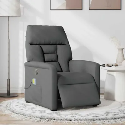 Obrázok produktu pre masážne kreslo vidaXL Electric Dark Grey Fabric