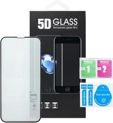 Produktbild von 5D Full Glue Tempered Glass - für IPHONE 12 / 12 Pro schwarz