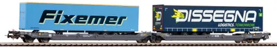 Produktbild von Piko 24605 - 1/87 / H0 Taschenwagen T3000e Hupac mit Dissegna & Fixemer Trailern