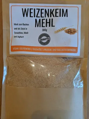 Produktbild von Weizenkeimmehl 300g zum Backen oder im Smoothie