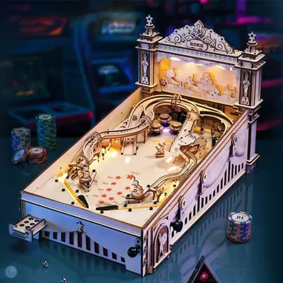Produktbild von 3D Pinball Maschine Flipperautomat aus Holz