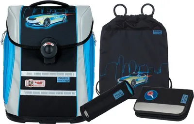 Zdjęcie produktu dla McNeill Polizei Set, Piórnik, Pencil pouch, Torba sportowa, Chłopiec, Szkoła podstawowa, Plecak, 20 l, Kieszeń boczna